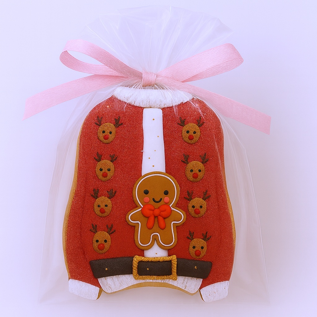 CIASTKO LUKROWANE SWETEREK MIKOŁAJA NO9 BOŻE NARODZENIE RĘCZNIE ROBIONE